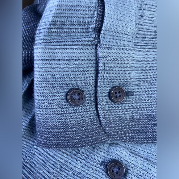 Travis Mathew Cloud Flannel Plaid Button-Up Mens Sz S Stellar Blue Black New - Picture 3 of 4